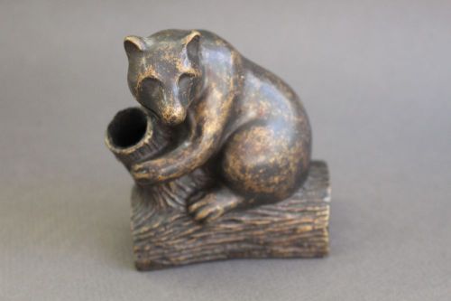 LEVENGER BRONZE Bear PEN HOLDER, Fountain Pen Stand *NEW* with Gift Box