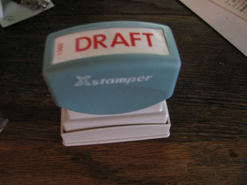 Xstamper self-inking stamp - draft message stamp  - red for sale