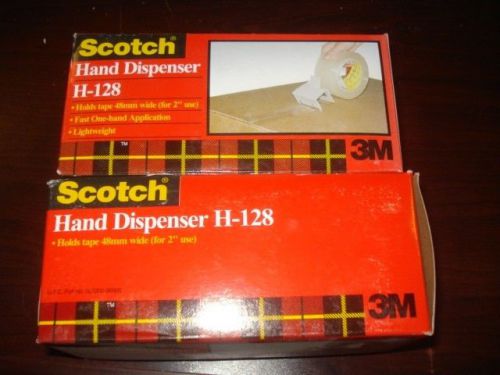 3m scotch hand dispenser h-128 6969  holds tape 48mm for 2&#034; qty 2 |hd4| fra for sale