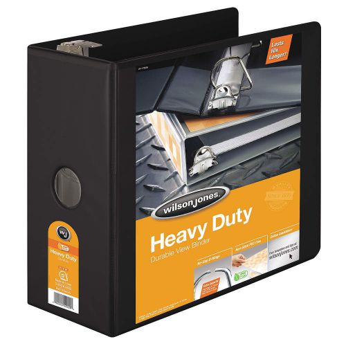 Heavy Duty Binder, View, D-Ring, 5in, Black W385-50BAPP