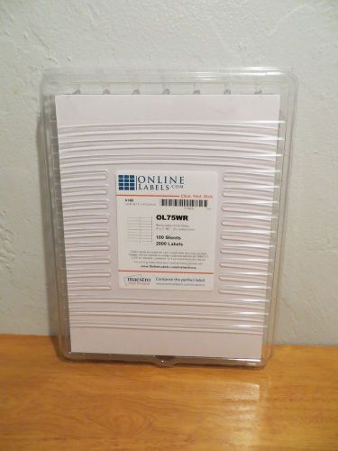 4&#034; x 1&#034; Labels - Removable White Matte - OnlineLables.com # OL75WR