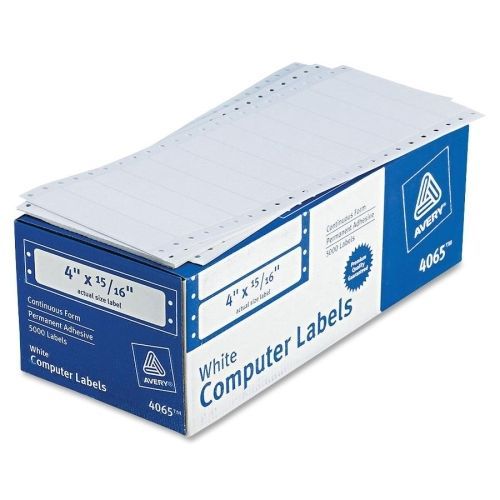Avery address label -4&#034;wx0.94&#034;l - 5000/box - rectangle -white for sale