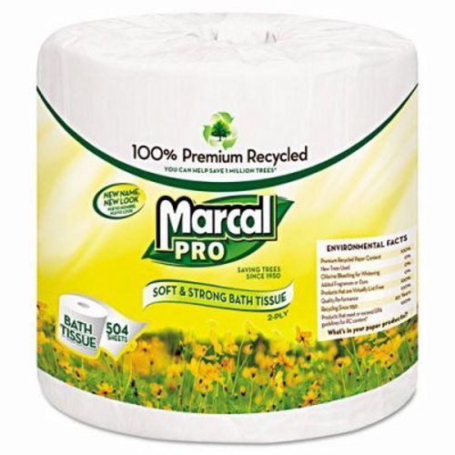 Marcal pro premium 100% 2-ply recycled toilet tissue, 48 rolls (mrc5001) for sale