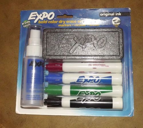 EXPO 83153 BOLD COLOR DRY ERASE SET ERASES EASILY **New**