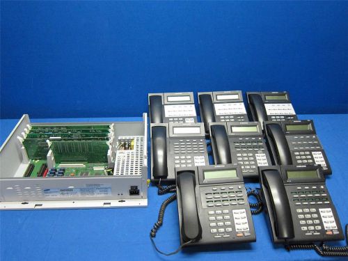 Lot of (8) Samsung iDCS 18D Office Display Phones w/ iDCS 100 Phone System