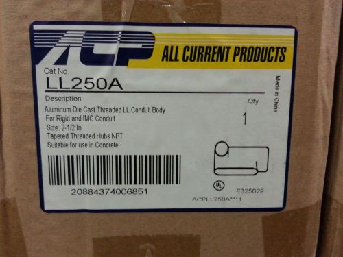 Conduit Body, Style LL, 2-1/2&#034; , Alum LL250-A Die Cast