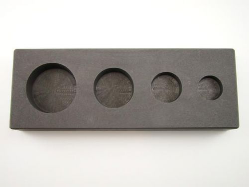 1-2-5-10 oz Gold Bar High Density Graphite Round Mold 4-Cavities - Silver Copper