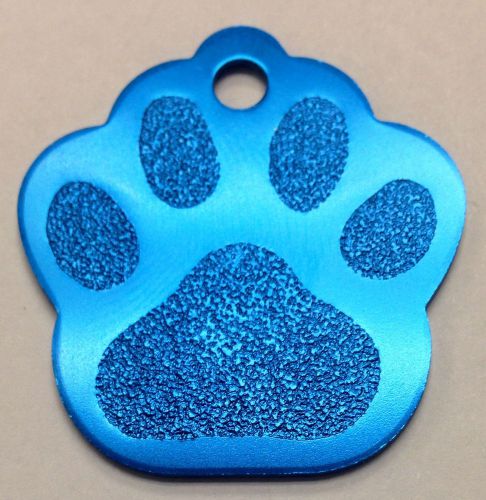 1000 Blank Wholesale Paw Print Pet identification tag Alcoa Anodized Aluminum