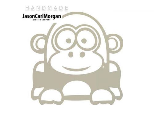 JCM® Iron On Applique Decal, Gorilla Silver