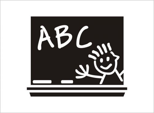 2X &#034;ABC Text + Figure&#034;  Funny Car Truck, Bumper Vinyl Sticker Decal FAC-411 B