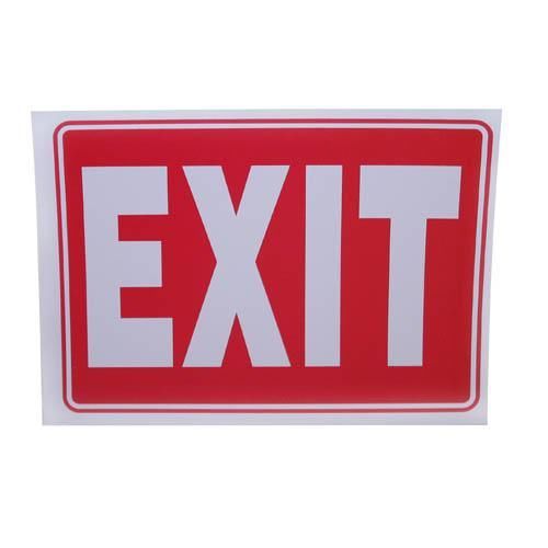 Exit  red &amp; white 9&#034; x 12&#034; flexible plastic sign for sale