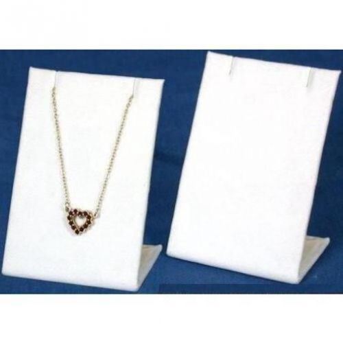 2 Pendant Chain Display Stand Velvet White FindingKing