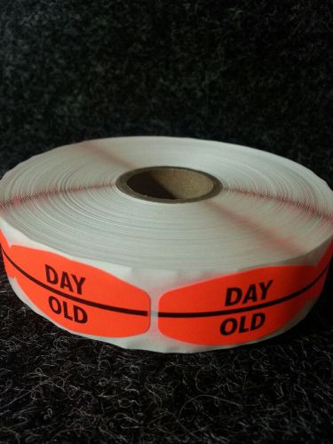 1.5&#034; x .75&#034; day old labels 1000 ea per roll 1m/rl stickers for sale