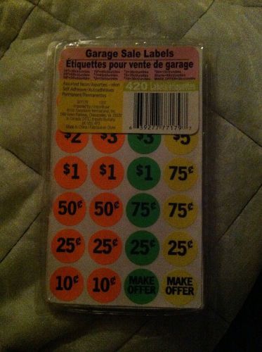 garage sale labels