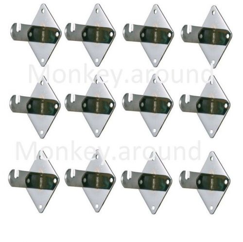 Gridwall Chrome Mount Display Brackets For Grid Slat grid Panels Box Of 12 Pcs