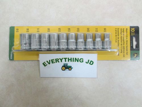 John deere 10-piece metric 1/2-inch drive socket set - ty19925 for sale