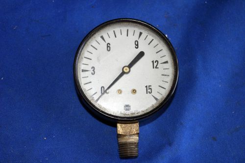 USG 0-15 Pressure Gauge - 2 1/4&#034; face