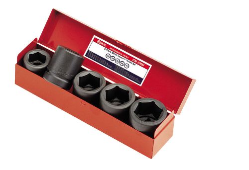 5PC 1&#034; Dr. Metric Impact Socket Set