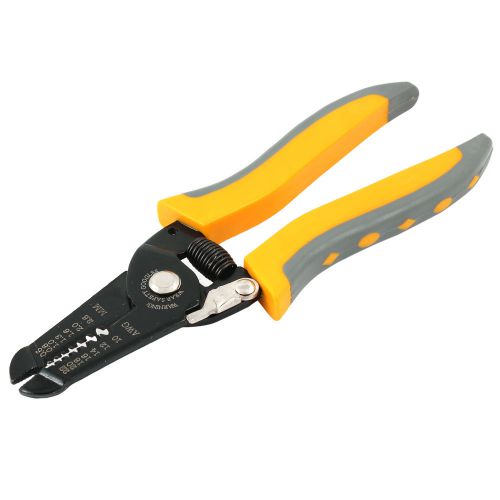 AWG 10-22 Gray Yellow Rubber Handle Wire Stripper Cutter Plier Stripper