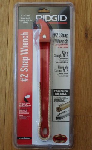 RIDGID #2 Strap Wrench /31340 Strap Wrench,3-1/2&#034; Dia Cap, New in box!