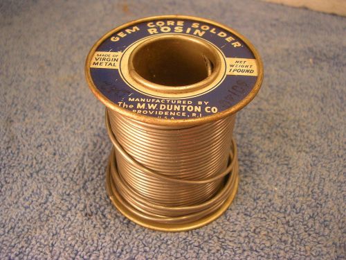 Gem .062 inch Dia. 60/40 SN/PB Rosin Core Solder 12.8oz Roll M.W. Dunton