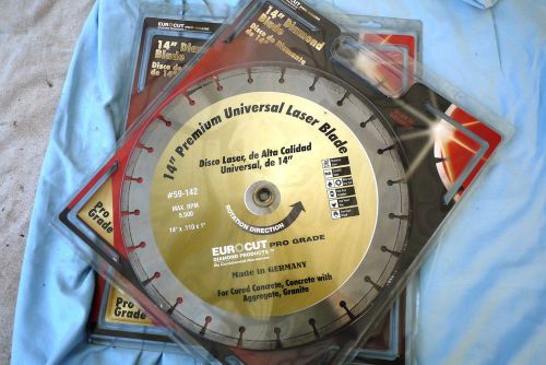 two 14&#034; concrete laser diamond blade for cured or reinforced concrete
