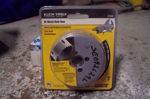 NEW KLEIN TOOLS 3&#034; BI-METAL HOLE SAW 31548