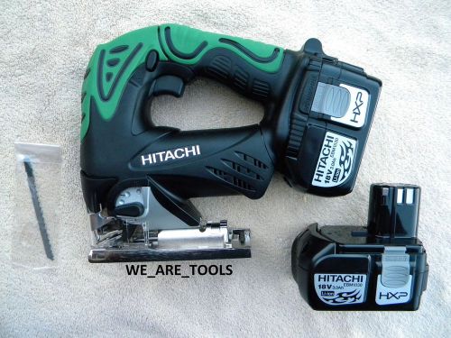 NEW HITACHI HXP CJ18DL 18V CORDLESS JIG SAW, 2 EBM1830 BATTERIES 18 VOLT JIGSAW