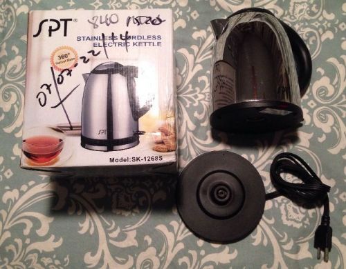 SPT 1.2-Liter Stainless Cordless Kettle in Original Box