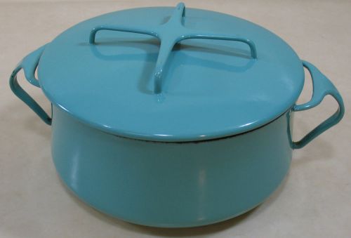 Very Nice Large Green/Blue Enamel Cooking Pot FAIR