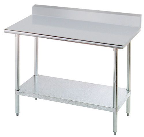 Advance Tabco KLAG-244-X 24&#034; x 48&#034; Stainless Worktable w/ 5&#034; Backsplash