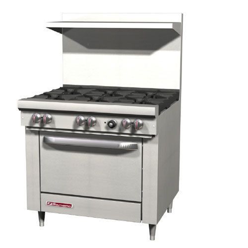 Southbend s36a range, 36&#034;,  6 burners (28,000 btu), with 26&#034; convection oven (35 for sale