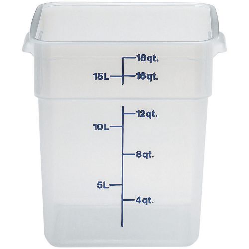 CAMBRO 18 QT. TRANSLUCENT CAMSQUARE FOOD STORAGE CONTAINERS, 6PK TRANSLUCENT