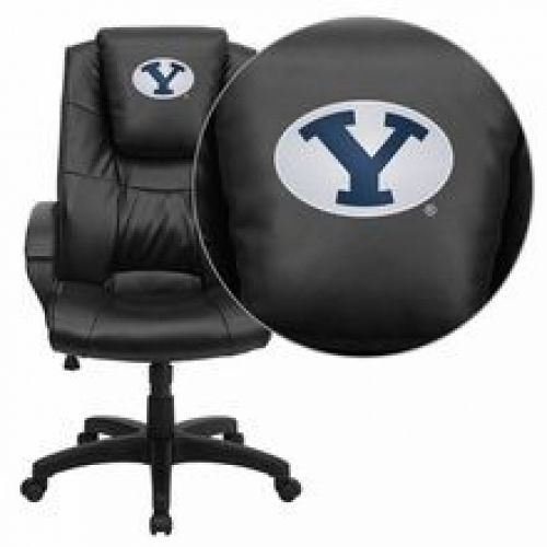 Flash furniture go-5301bspec-bk-lea-40010-emb-gg brigham young university cougar for sale