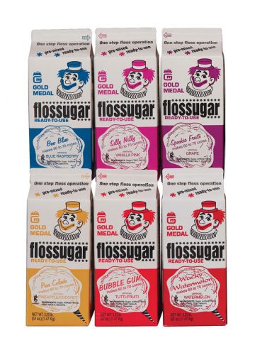 FLOSS SUGAR FOR COTTON CANDY FAIRY FLOSS MACHINE MAKER &#034;MIXED&#034; FLAVORS