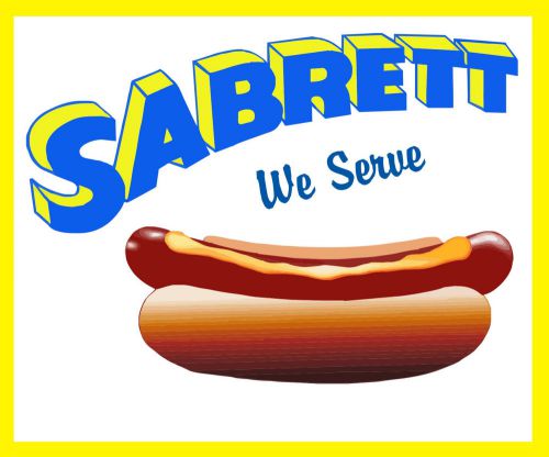 SABRETT HOT DOG PVC SIGN