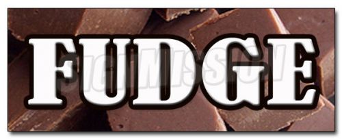 48&#034; FUDGE DECAL sticker chocolate concessions retail storefront marketing