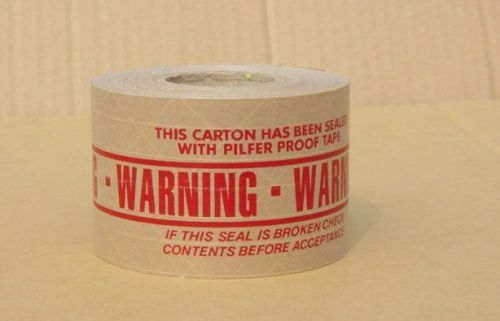 GUMMED TAPE*REINFORCED*10 ROLLS*450 FT 36.00 A CASE PRINTED WARNING TAPE ! PATCO