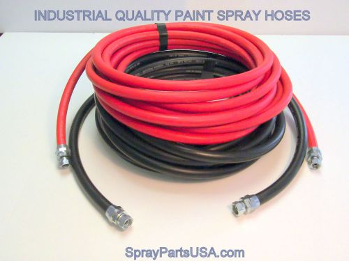 Set of 30&#039; Fluid &amp; Air Paint Spray Hose Assemblies, Conventional &amp; HVLP