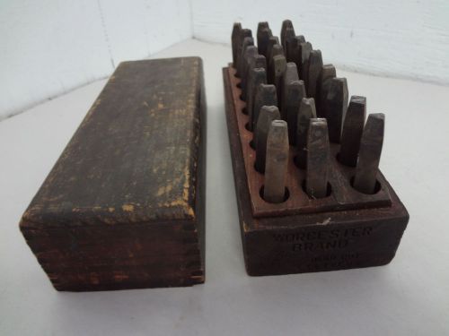 Old Vintage 3/16 Inch Steel Letter Punch Set Metal Stamp Blacksmith-Worcester