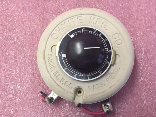 Ohmite  100 OHM Rheostat 150 Watt model RLS100  with dial plate &amp; knob