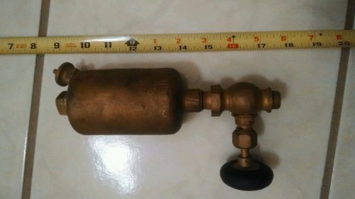 Antique brass hit miss lubricator oiler steam tractor