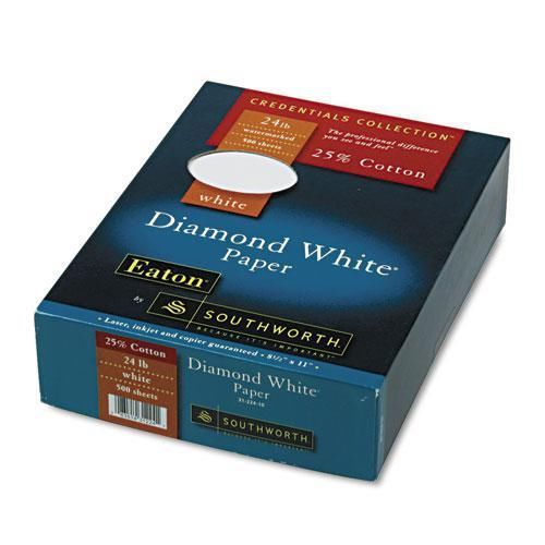 NEW SOUTHWORTH 31-224-10 25% Cotton Diamond White Business Paper, 24 lbs., 8-1/2