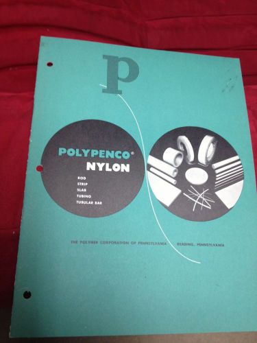 VINTAGE LAB GE POLYPENCO NYLON ROD STRIP SLAB TUBING TUBULAR BAR 1954