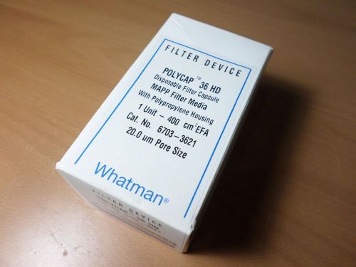 WHATMAN POLYCAP 36 HD MAPP Media 20µm Pore Size Filter Capsule Device 6703-3621