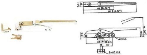 10&#034; edgemount mechanical freezer cooler latch set (new) for sale