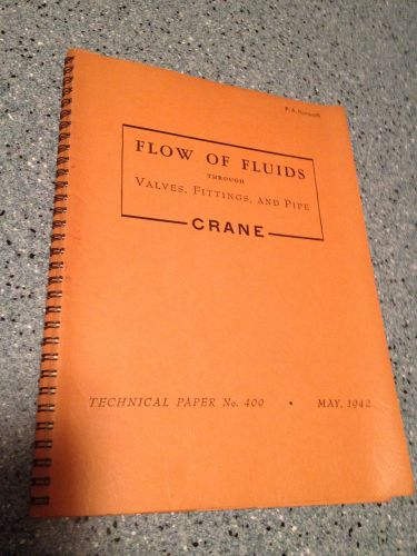 VINTAGE CRANE FLOW OF FLUIDS VALVES FITTINGS PIPE MAY 1942