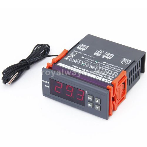 Digital Temperature Controller Thermostat WH7016C Sensor for Freezer water Tanks