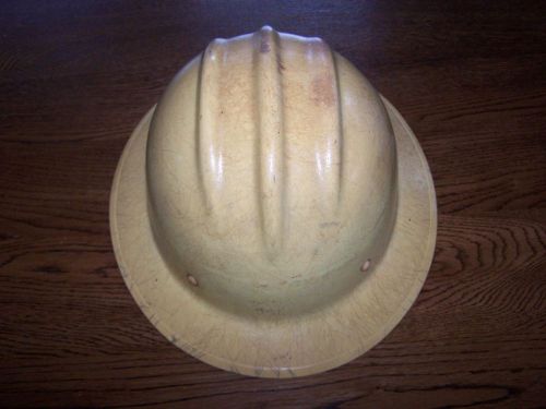 Vintage Bullard Fiberglass hardhat  hard hat Safari full brim with suspension