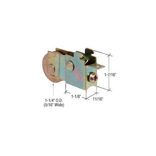 1-1/4&#034; Steel Ball Bearing Sliding Glass Door Roller w/ 11/16&#034; Wide Housing D1886